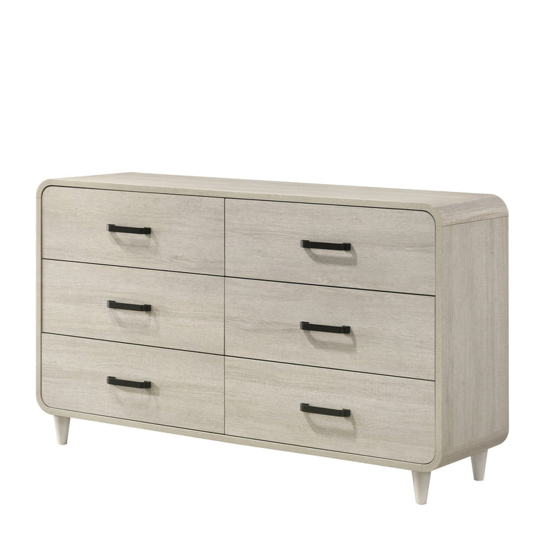 6 Drawer Dresser With Ample Storage Space - Antique White