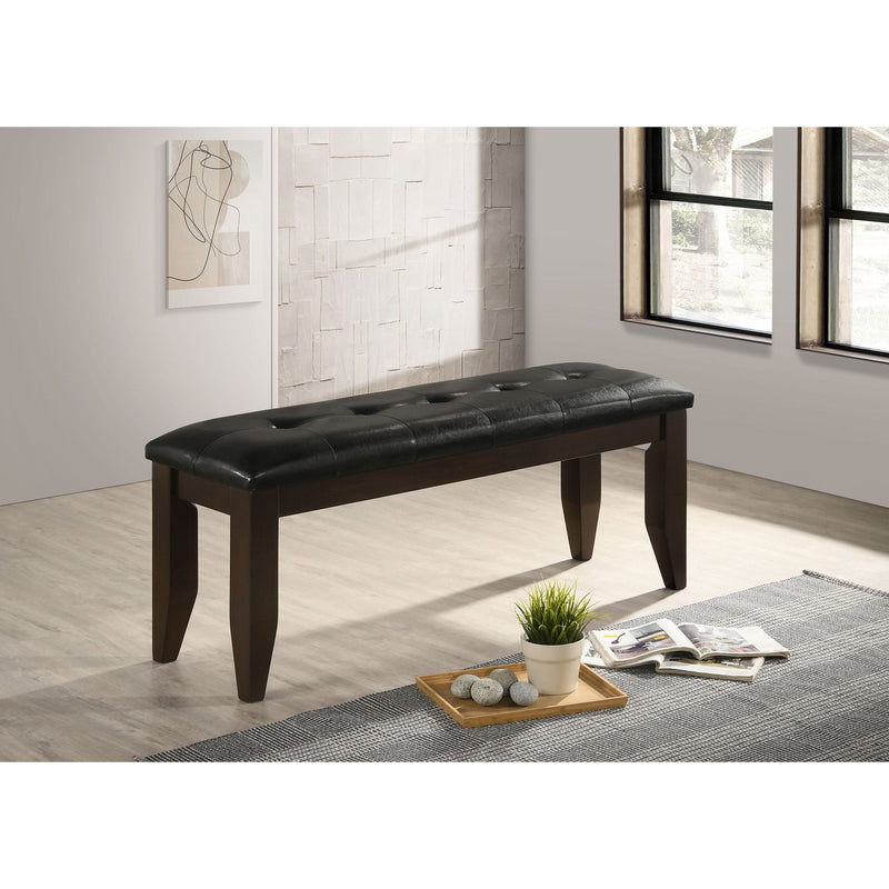 Tufted Upholstered Dining Bench - Brown