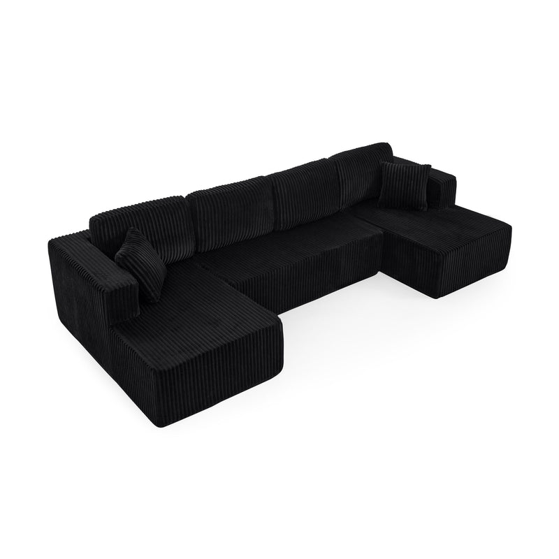 Modern Minimalist U - Shape Modular Sectional Sofa