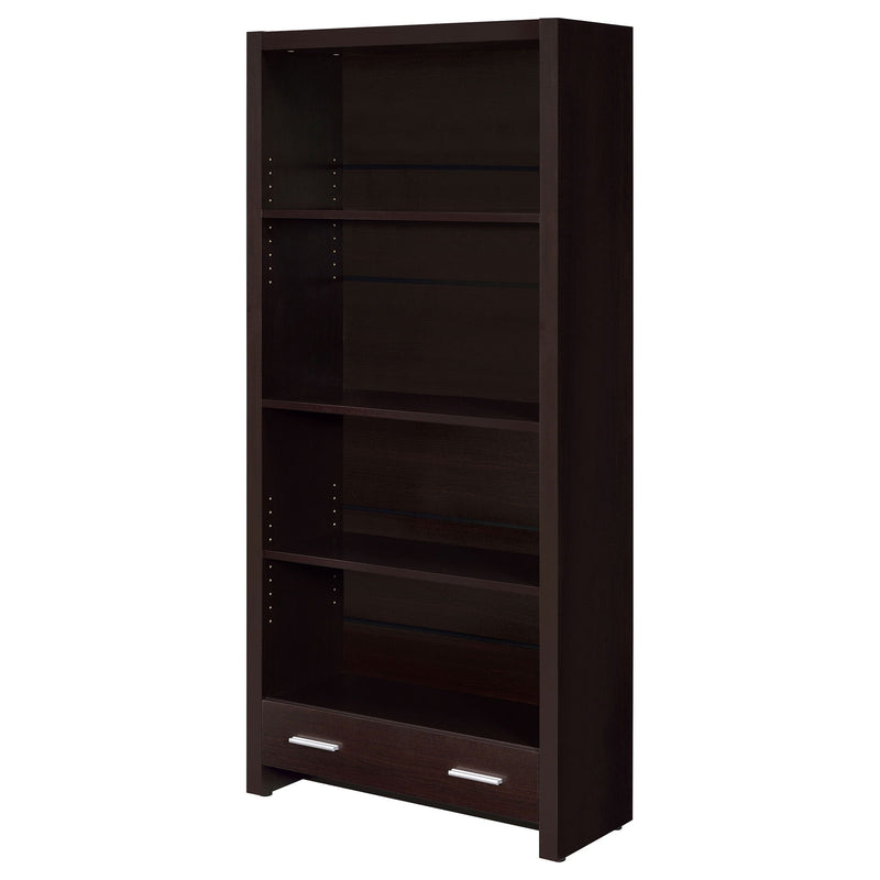 Maureen - 5 Shelf Bookcase With Drawer - Cappuccino