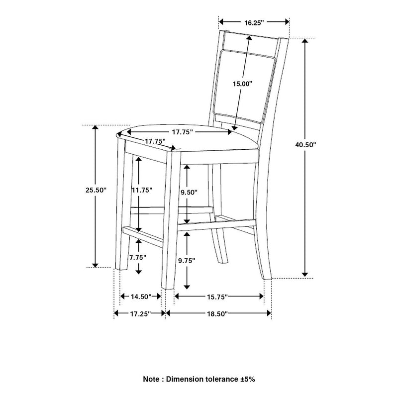 Dewey - Upholstered Counter Chair (Set of 2) - Walnut