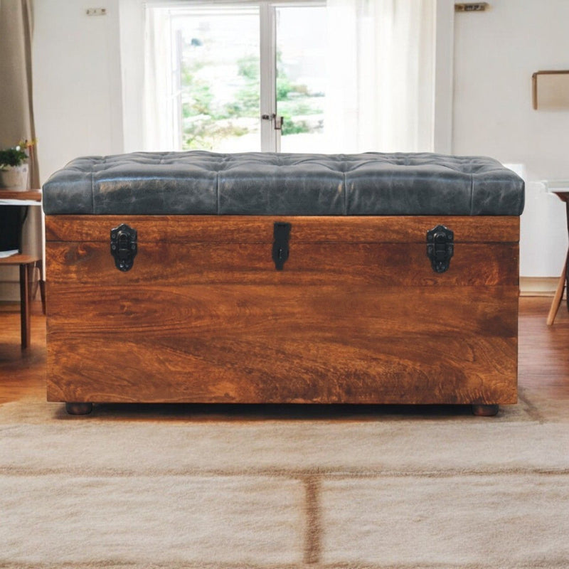 Buffalo - Leather Storage Trunk