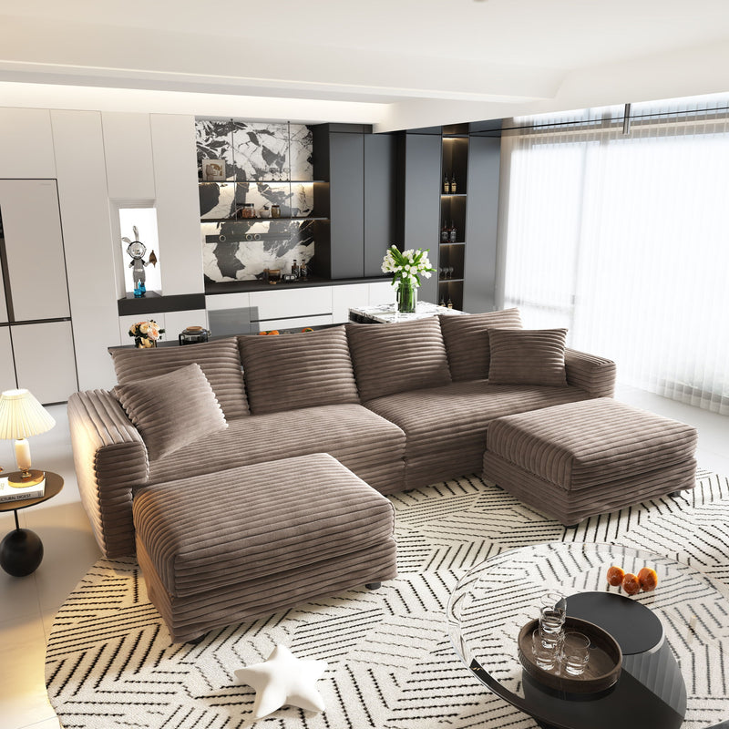 Modern Comfy Upholstered Sofa Cloud Couch & Deep Seat Couches