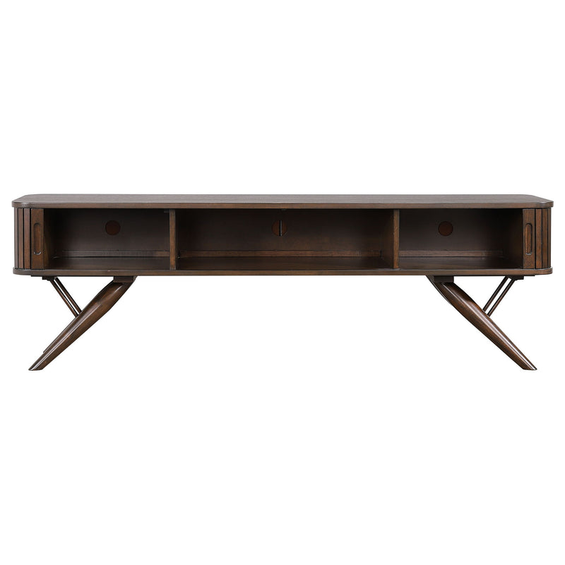 Stewart - TV Stand With Sliding Doors - Walnut