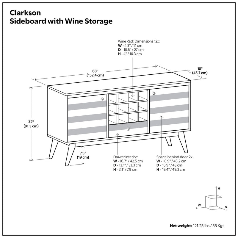 Clarkson - Sideboard With Storage - Brown