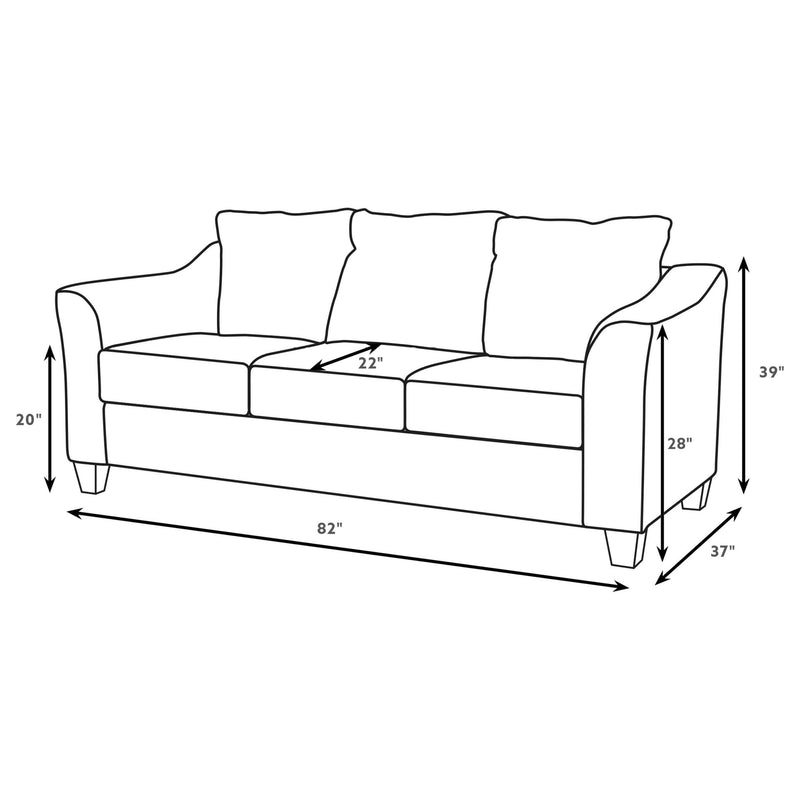 Ralston - Sofa With Accent Pillows - Gray