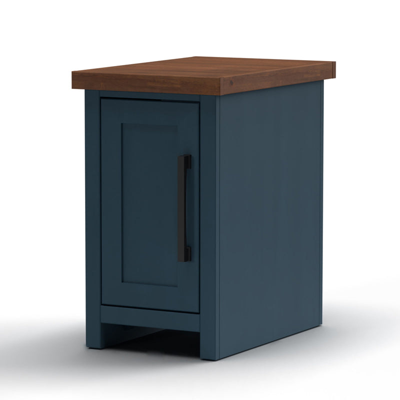 Chairside Table - Blue Denim / Whiskey - Wood