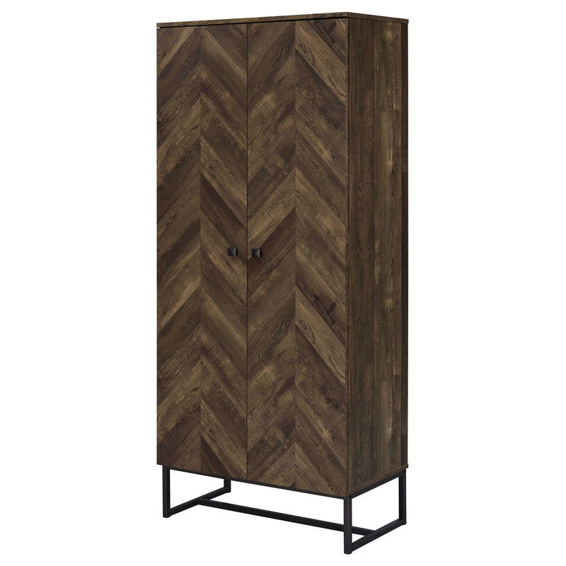 Gunderson - 8 Shelf Accent Cabinet - Oak