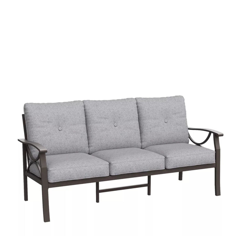 All-Weather 3 Seat Patio Sofa With Cushions