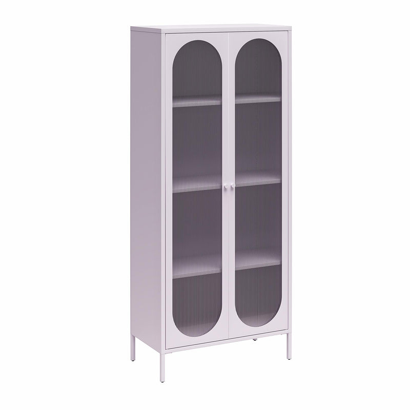 Luna - 2 Door Accent Cabinet With Fluted Glass