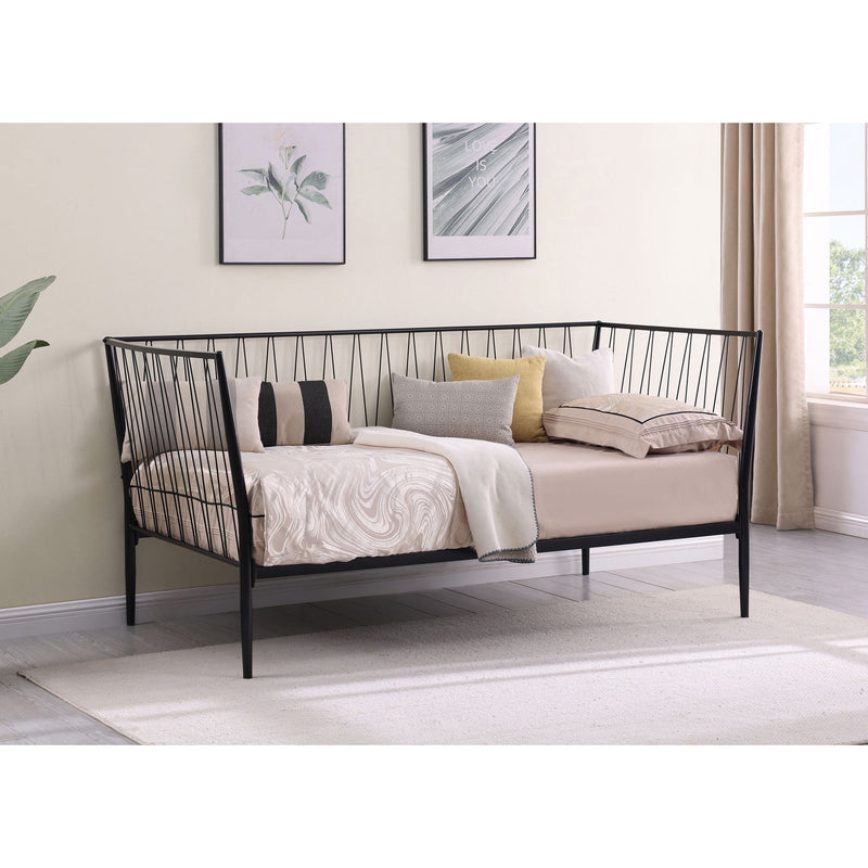 Vertigo - Twin Daybed With Slatted Support - Matte Black