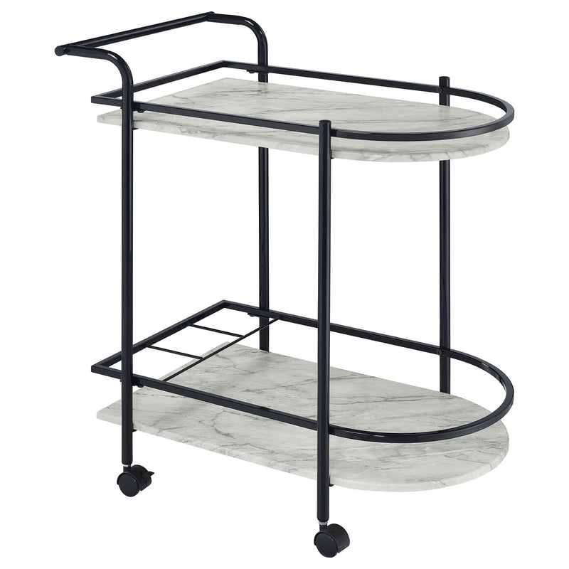 Serving Cart With Wine Rack