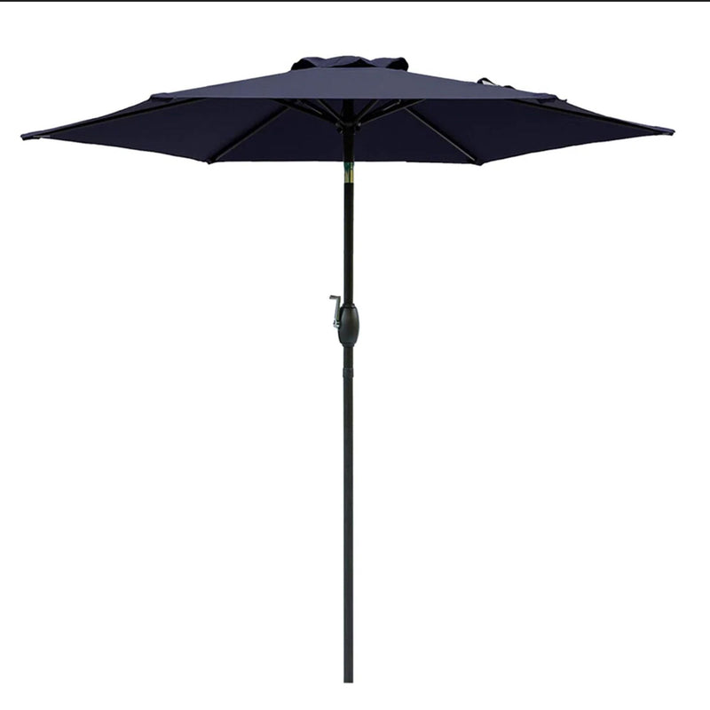 Umbrella With Crank Lift & Tilt, UV-Resistant Canopy For Patio