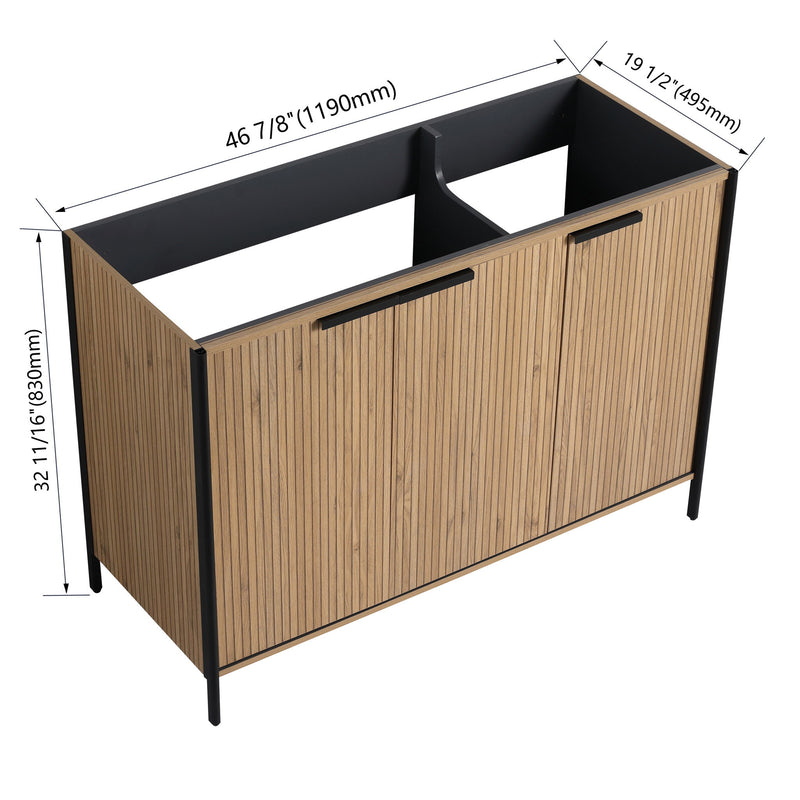 Contemporary Freestanding Bathroom Vanity With Adjustable Shelves