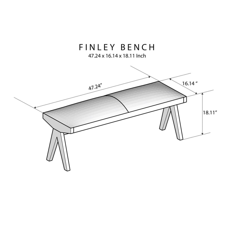 Chad - Bench - Brown / Tan