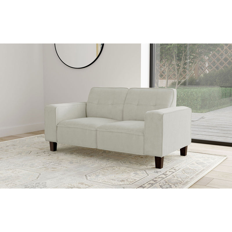 Xana - Track Arm Tufted Loveseat - Greige