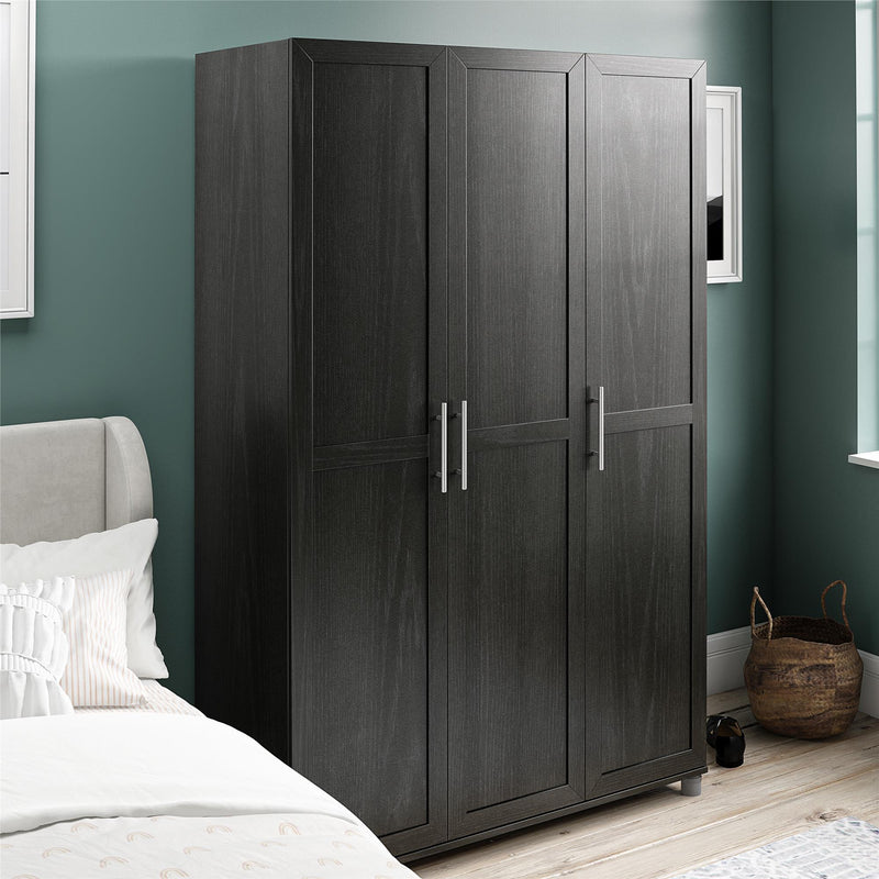 Camberly - Framed 3 Door Wardrobe - Black