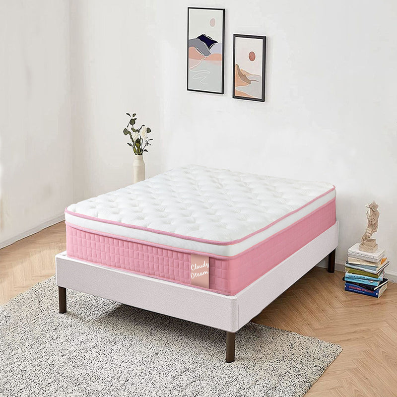 12" Hybrid Mattress With Individual Pocket Spring, Comortable Memory Foam