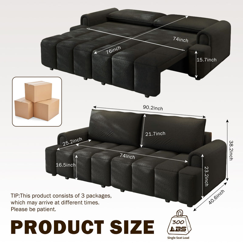 4-Seater Modern Couch With Seats Storage