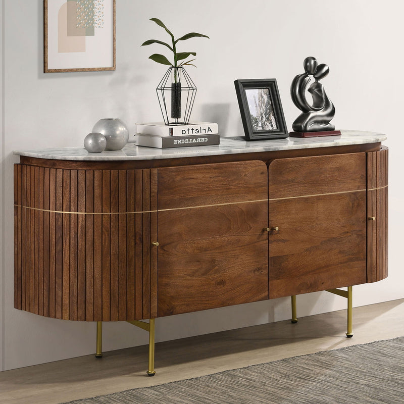 Feast - 4 Door Sideboard Buffet Cabinet - Natural
