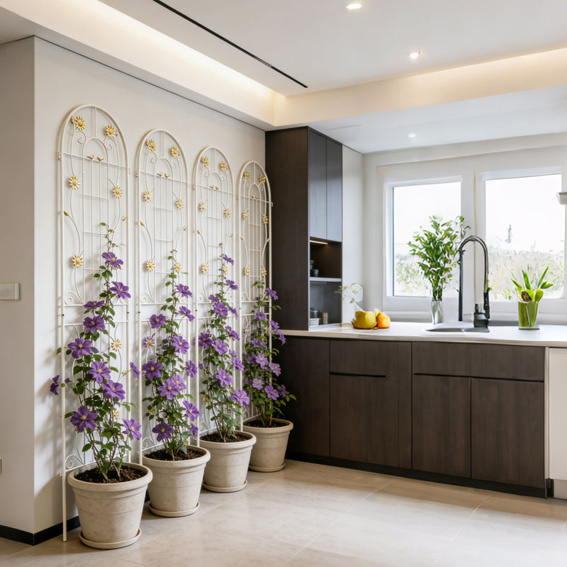 Metal Garden Trellis Rustproof Trellis For Climbing Plant Outdoor Flower Support