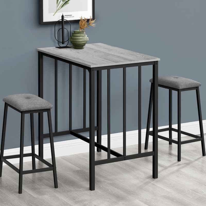 3 Pieces Dining Set, Counter Height, Rectangular, Small, Contemporary & Modern