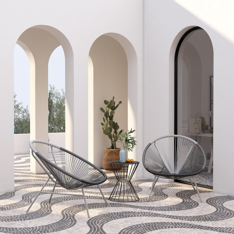 Indoor / Outdoor Lounge Chair (Set of 2) - Dark Gray