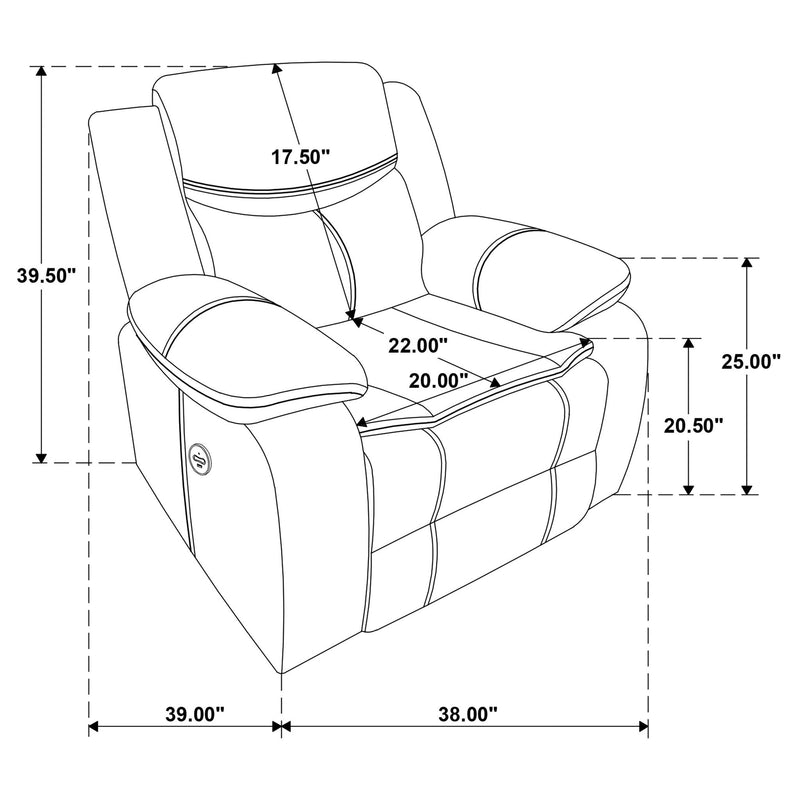 Salerno - Power Recliner Chair With USB Charging
