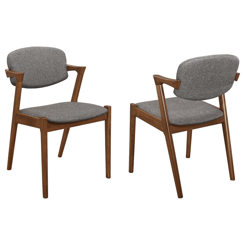 Modern Dining Chair And Zigzag Arm Design (Set of 2)