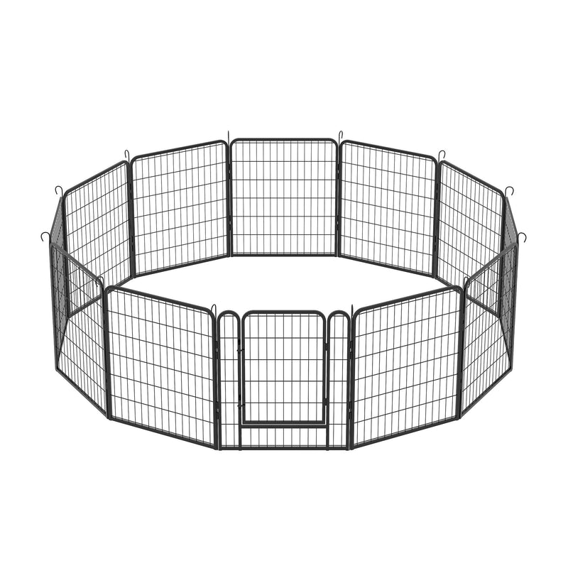 Heavy Duty Metal Playpen With Door, Dog Fence Pet Exercise Pen For Outdoor, Indoor