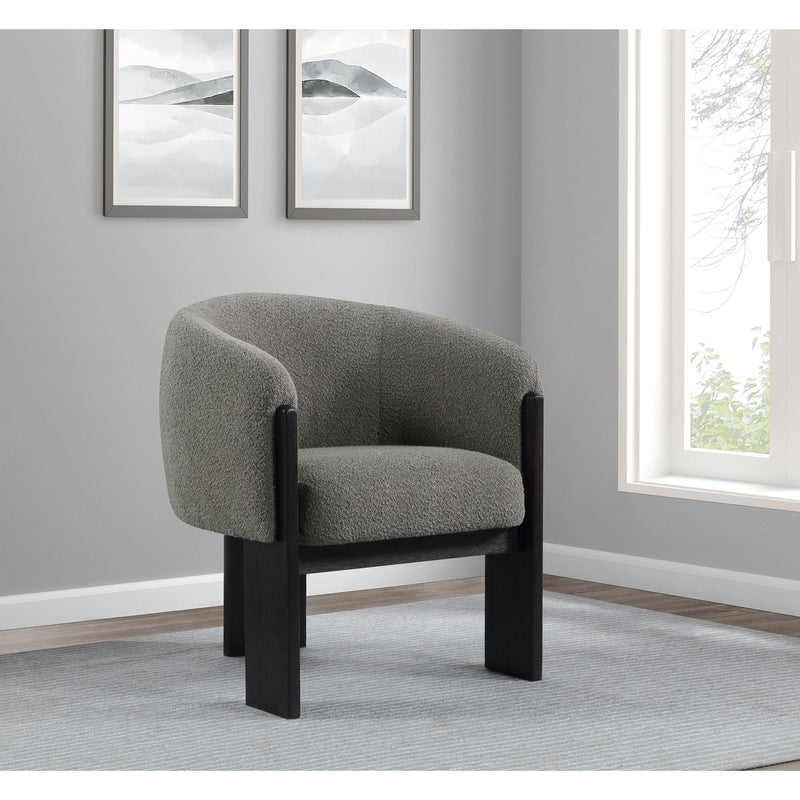 Maciel - Upholstered Barrel Back Accent Chair - Mushroom