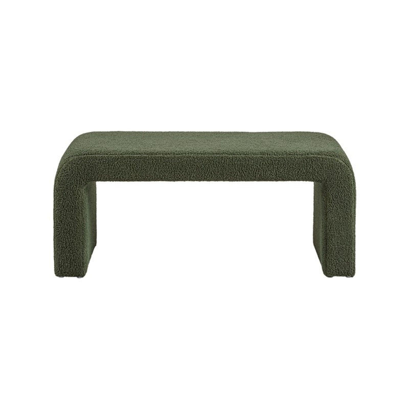 Modern Contemporary Boucle Waterfall Bench