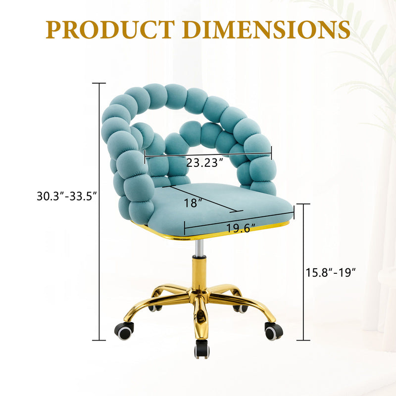 Puffy Bubble, Ball Chain Accent Chair With 5 Claw Casters