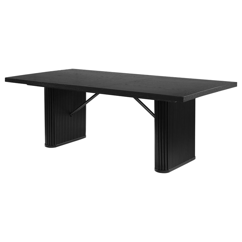 Houston - Rectangular Double Dining Table Top - Black