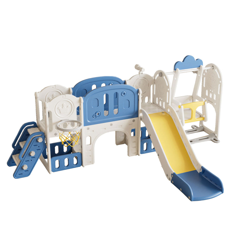 Toddler Slide Kids Playground With Basketball Hoop And Swing