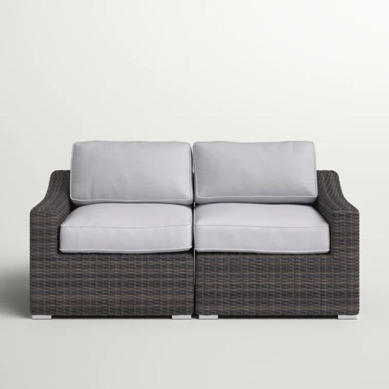 Chic Wide Outdoor Loveseat With Cushions