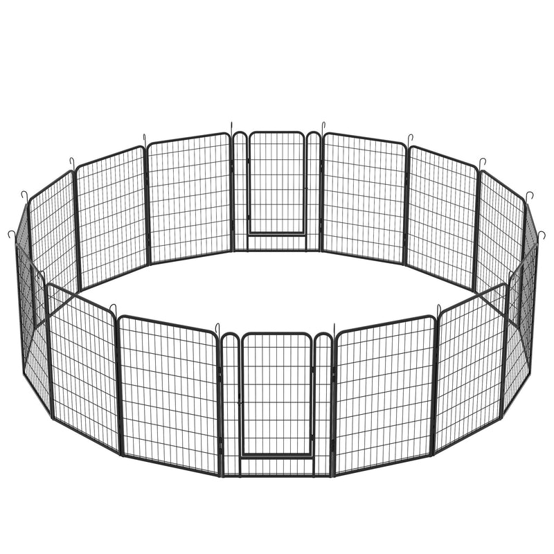 Heavy Duty Metal Playpen With Door, Dog Fence Pet Exercise Pen For Outdoor, Indoor