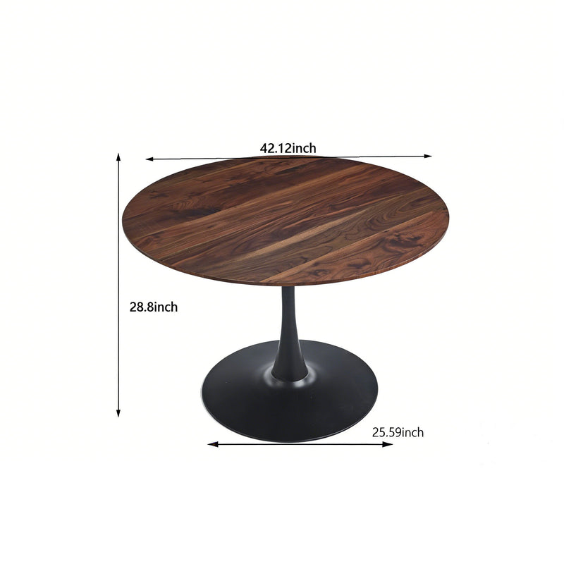 Mid-Century Tulip Dining Table With Round Top