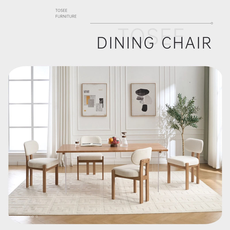 Dining Chairs With Ergonomic Backrest And Adjustable Feet (Set of 2)