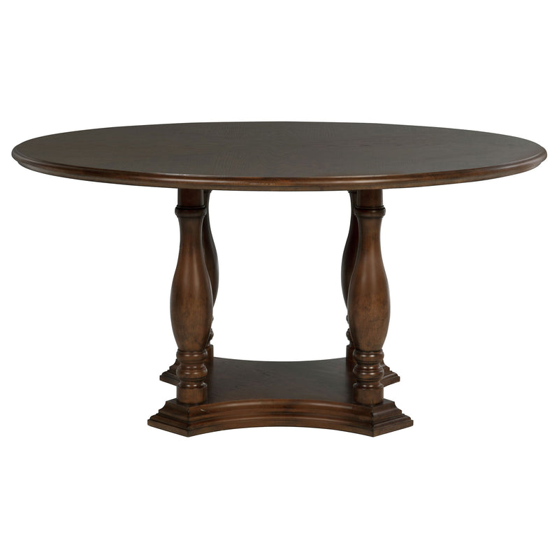 Claire - Round Pedestal Dining Table - Brown