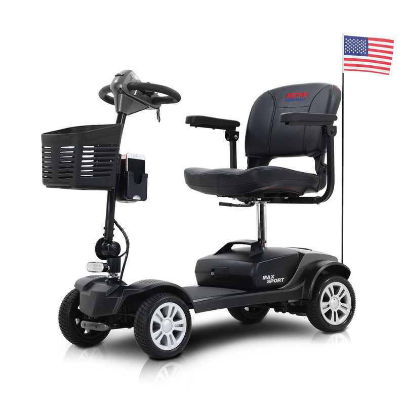 Max Sport - 4 Wheels Outdoor Compact Mobility Scooter With 2 Pieces X 12Ah Lead Acid Battery