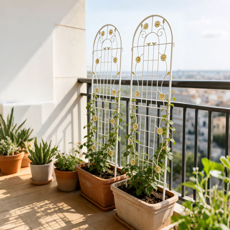 Metal Garden Trellis Rustproof Trellis For Climbing Plant Outdoor Flower Support