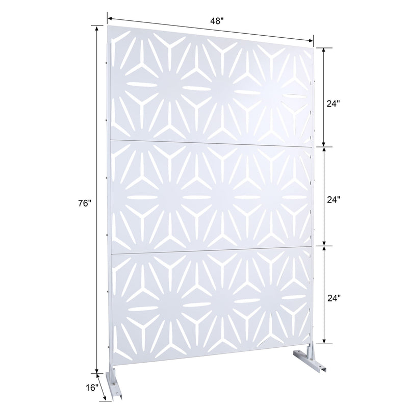 Outdoor & Indoor Metal Privacy Screen, Freestanding Decorative Panels