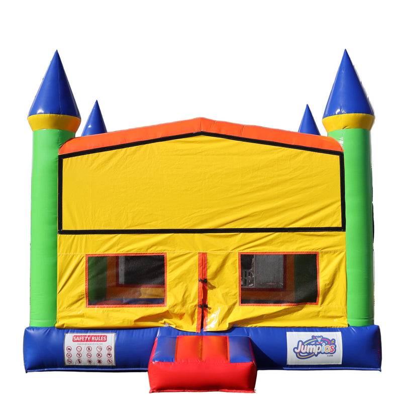 13Ft X 13Ft Royal Castle Bounce House For Kids, Inflatable Jumper With Blower, Outdoor - Yellow