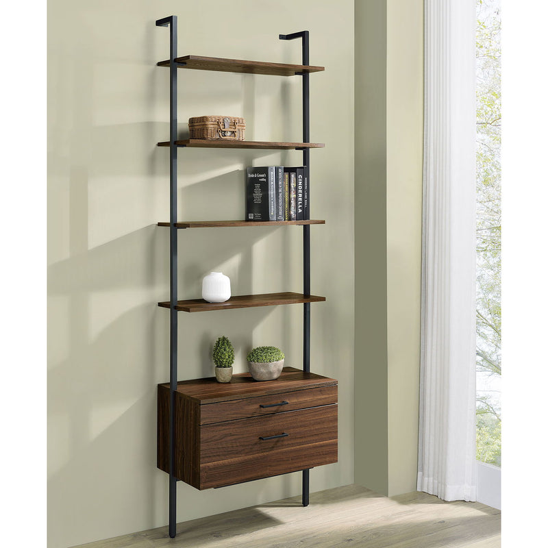 Wendell - 4 Shelf Storage Wall Bookshelf - Walnut