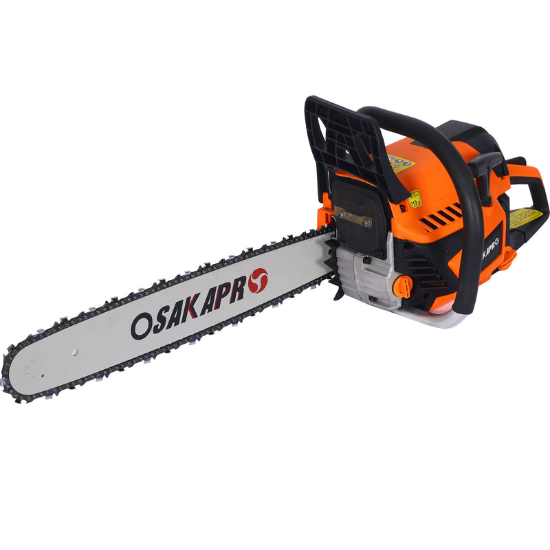 High Performance 22" 58Cc Gasoline Chainsaw For Trees And Wood Cutting Epa Compliant - Orange