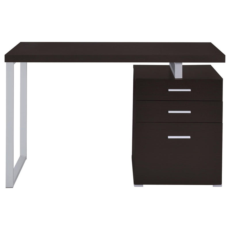 3 Drawer Reversible Office Desk - Cappuccino