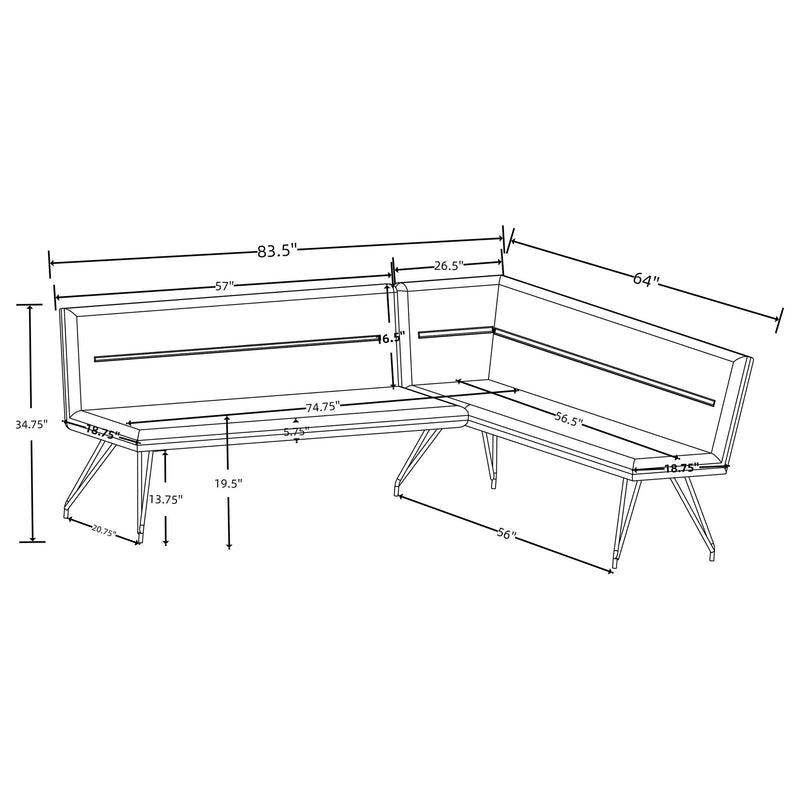 Ledger - L-Shaped Dining Bench
