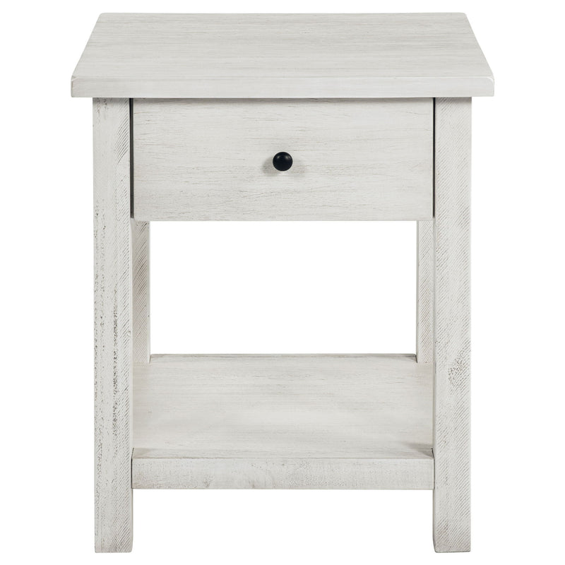 Castleton - 1 Drawer Wood End Table With Shelf