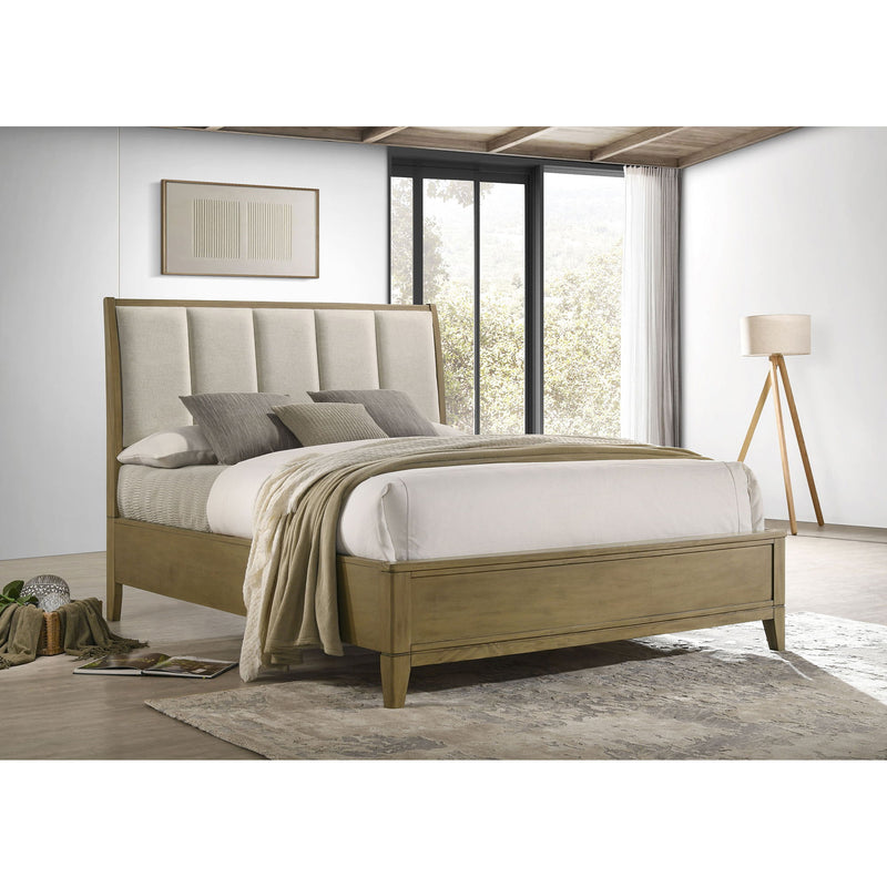 Menlo - Queen Upholstered Panel Bed - Natural